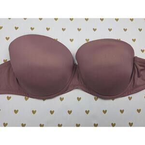 Victorias Secret Strapless Push Up PINK 34D Wear Everywhere Multiway Bra
